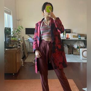 House of Harlow x Revolve red floral coat